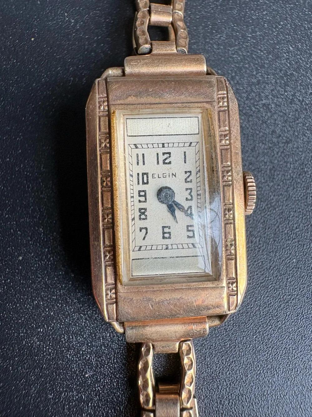 10K Gold Filled Womens Vintage Elgin Bracelet‎ Watch Clasp - Gold Tone